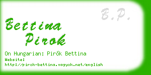 bettina pirok business card